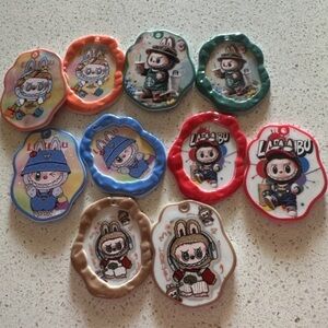 Lot Of 10 Labubu  3 Inch 2 Sided Pendants